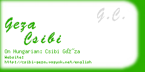 geza csibi business card